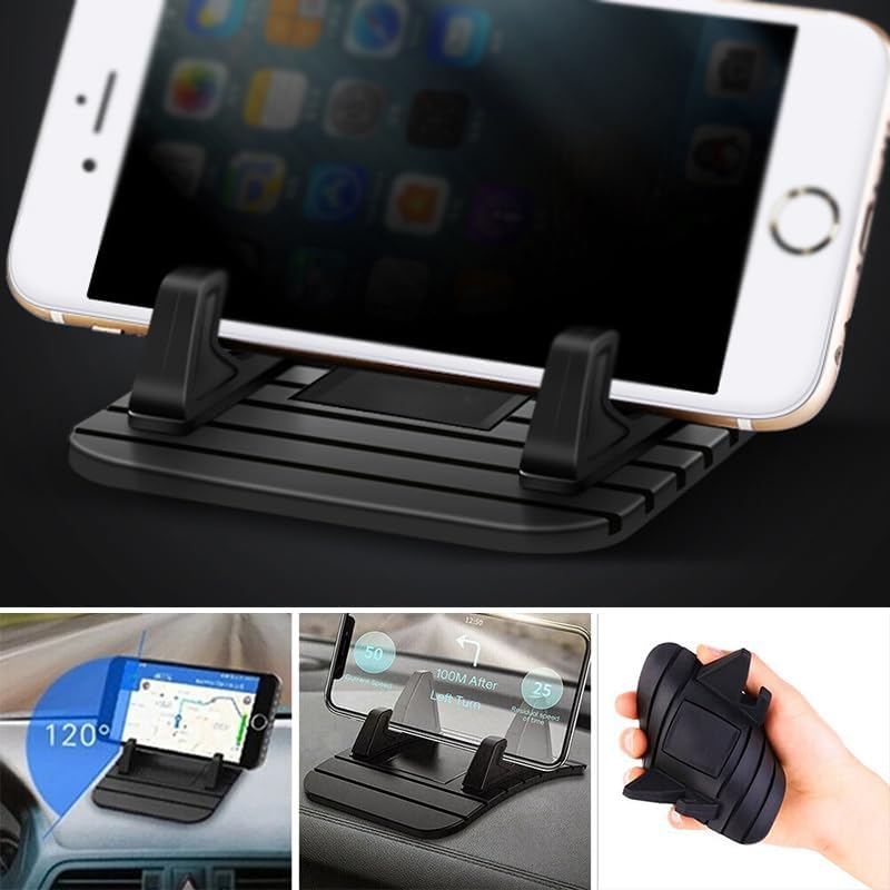 AIMALL Universal Car Dashboard Mat Desktop Holder Mount Cradle for GPS, Mobile Phones, Non-Slip Silicone Phone Stand for Car, Home, Office Use image number 4