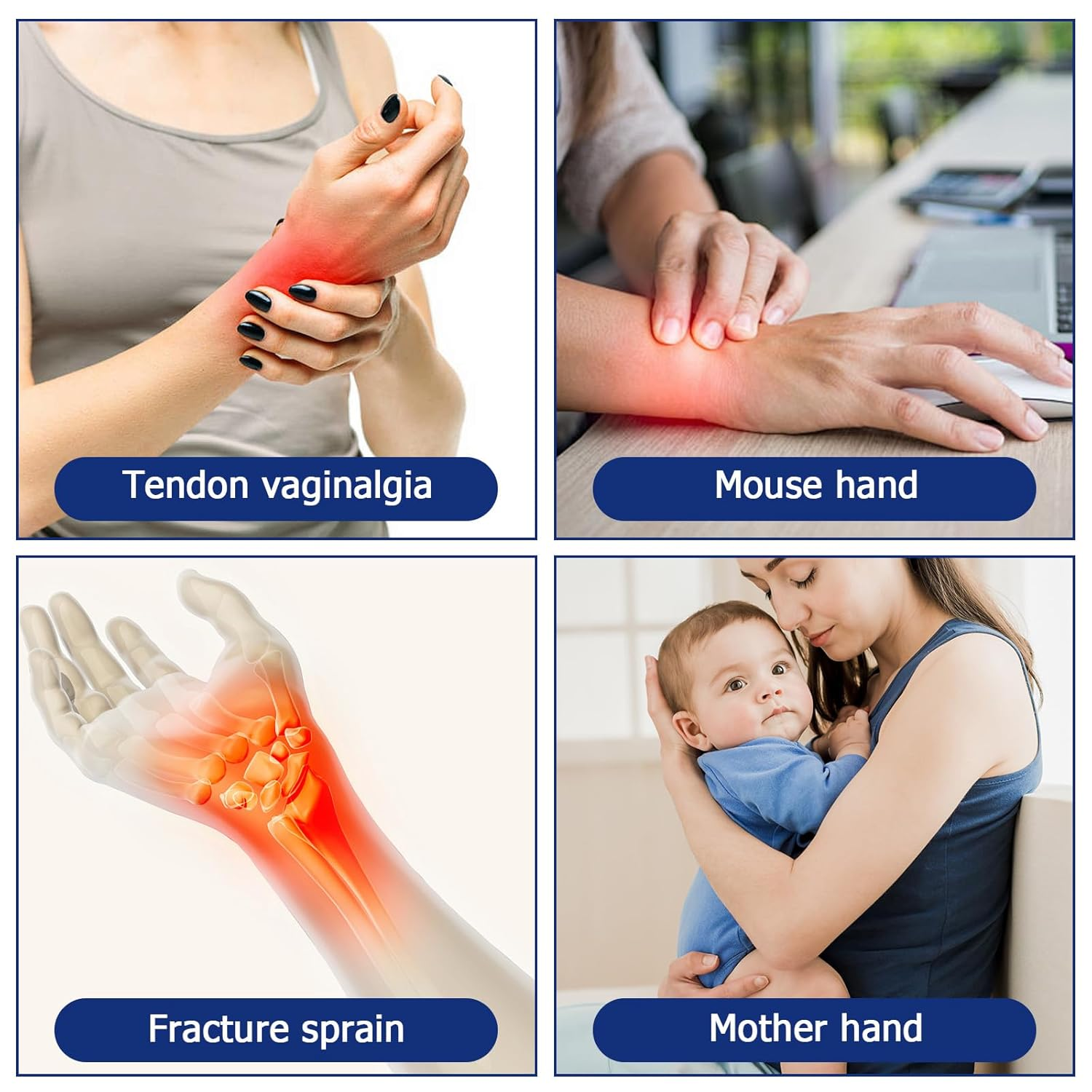 Carpal Tunnel Wrist Brace，Alleviates Tendonitis Wrist Brace Equipped with 2 Metal Stabilizers, Adjustable Wrist Support Wrap for Arthritis, Tendonitis, Sprains (Gray, L, Left) image number 3