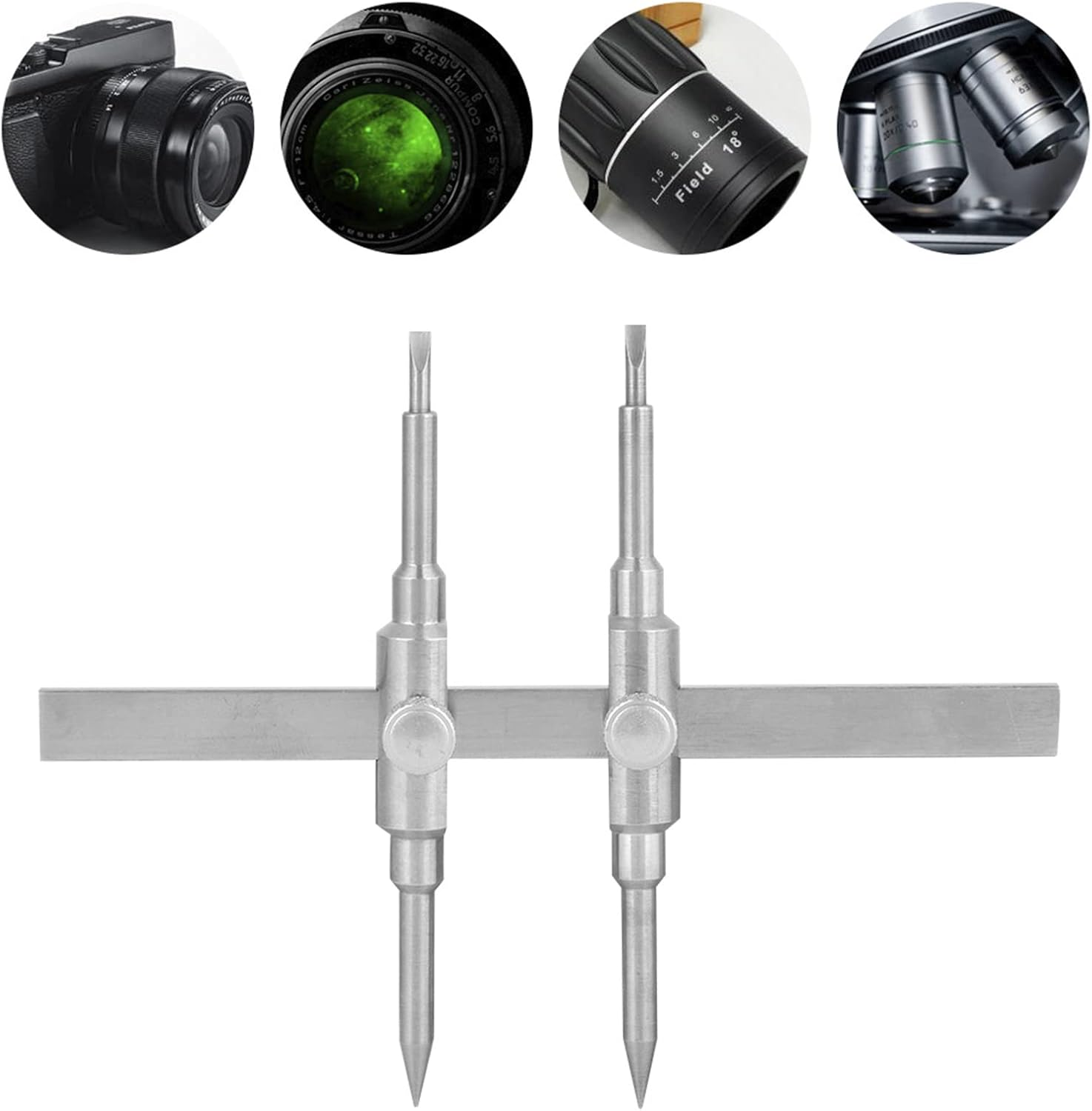 Joyzan Camera Lens Tool, Removal Wrench Metal Spanner Sets Opening Lenses Repair Wrenches Pointed Telescopes Tools Wrenchlens Repairing Open for Surveying Mapping Microscopes Bird Watching Mirrors image number 5