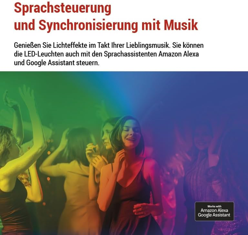 EMOS - Smart Hexagon Table and Wall Lamp, 6 Pieces Hexagon Elements 2-In-1 - Wifi Modular Lighting with RGBIC Colour Spectrum, Dimmable - Handyapp, Voice Assistants - 1M USB Charging Cable - White image number 6