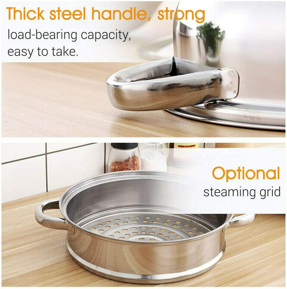 4/5 Tier Stainless Steel Steamer Meat Vegetable Cooking Steam Pot Kitchen Tool (5 Tier) image number 6