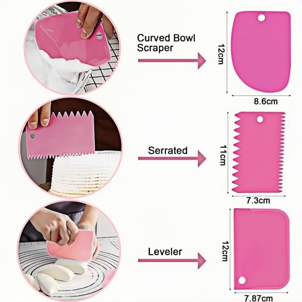 Jindizi 35Pcs Cake Decorating Supplies with Cake Turntable,Icing Tips, Cake Decorating Kit,Modeling Tools,Icing Smoothers, Pastry Bags and Other Cake Decorating Accessories for Beginners. image number 2