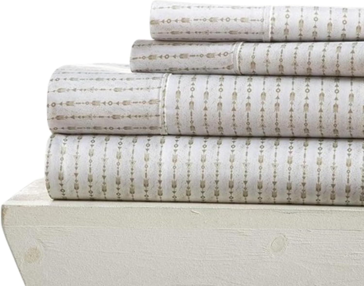 Linen Market 4 Piece King Bedding Sheet Set (Light Gray Arrows) - Sleep Better than Ever with These Ultra-Soft & Cooling Bed Sheets for Your King Size Bed - Deep Pocket Fits 16" Mattress