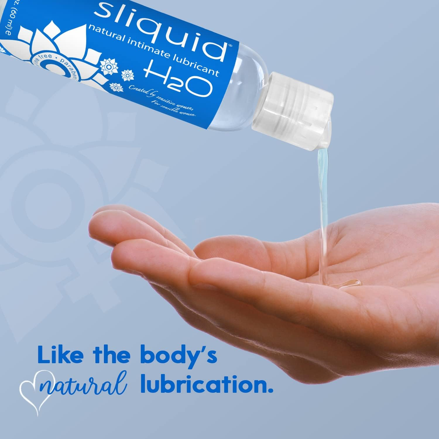 Sliquid Lubricants H2O Naturals Water Based Intimate Lubricant, 2 Fluid Ounce, 60 Ml (Pack of 1)