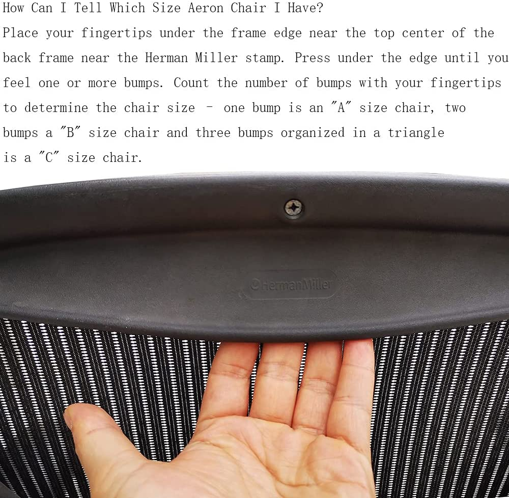Seat Pad Foam Insert Replacement for Herman Miller Classic Aeron Office Chair a B C Size (Black, A/B) image number 2