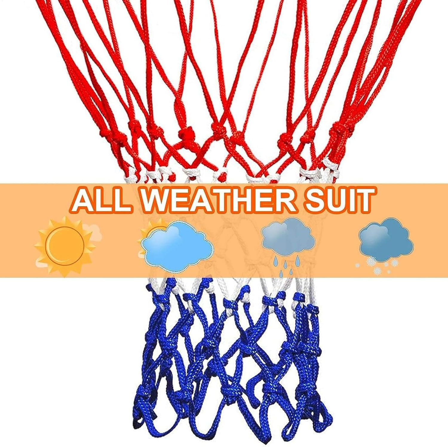 Basketball Hoop Net All Weather Basketball Net Replacement Basketball Accessories Fits Standard Indoor or Outdoor