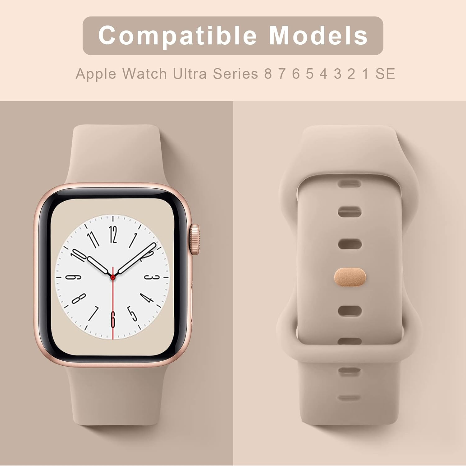 [4 Pack]Silicone Bands for Apple Watch Bands Women Men 49Mm 45Mm 44Mm 42Mm 41Mm 40Mm 38Mm, Soft Adjustable Comfortable Replacement Sport Strap for Iwatch Ultra/Iwatch Series 10/9/8/7/SE/6/5/4/3/2 image number 3