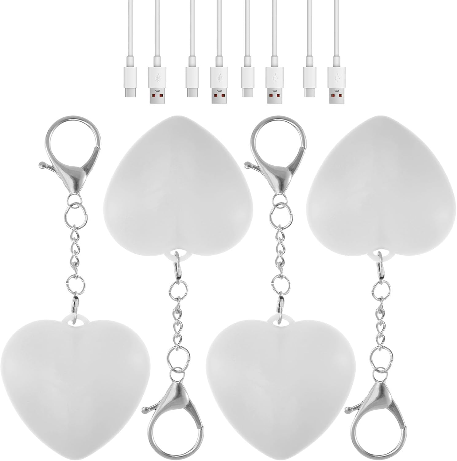 Bigjvbfv 4Pcs Purse Glow Heart Light, LED Automatic Sensor Handbag Lights, Touch Activated Handbag Light, Mini Handbag Purse Lamp for Purse Women Girls (4Pcs Love)