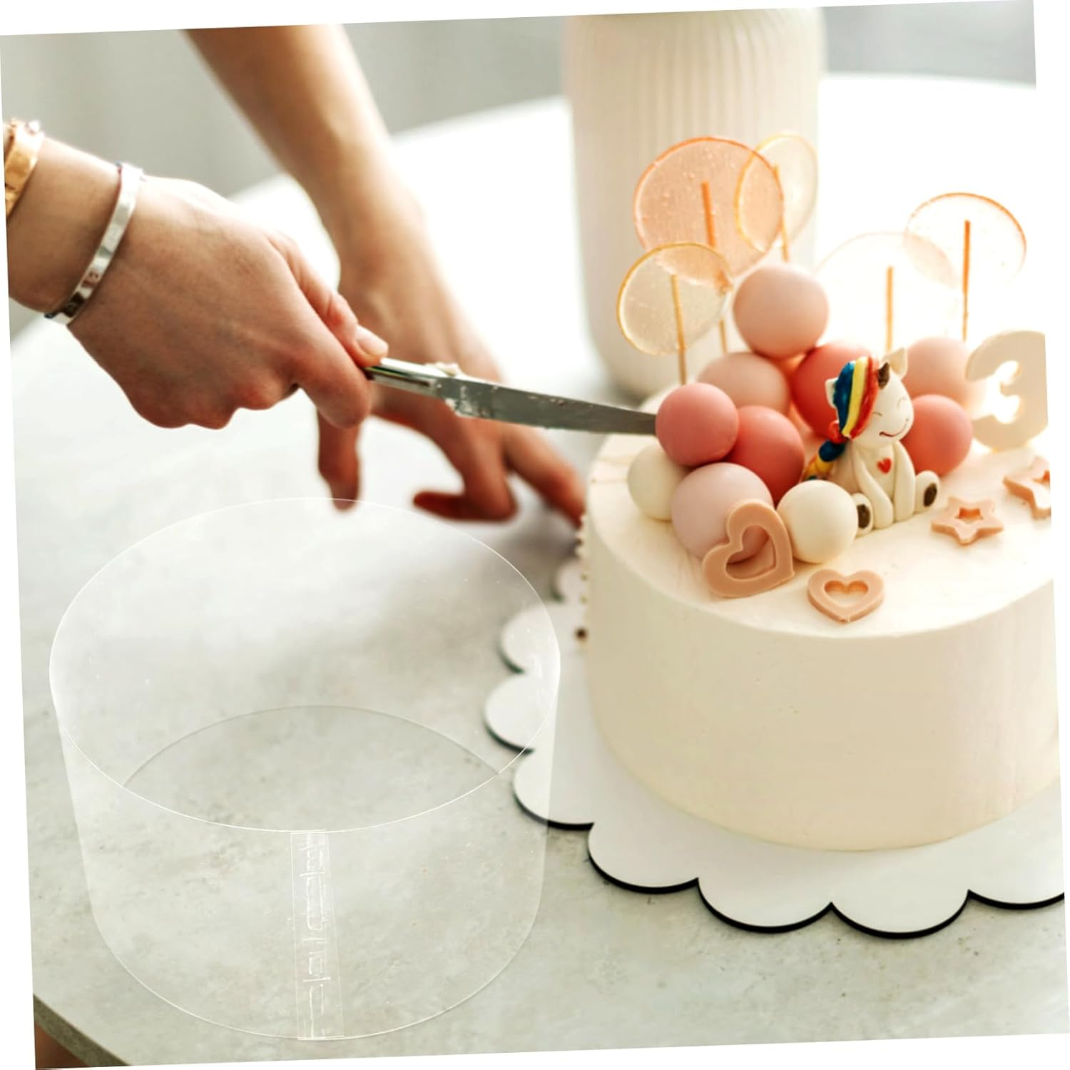 Sheets Edible Cake Decorations Self-Adhesive Cake Collars for DIY Baking Versatile image number 6