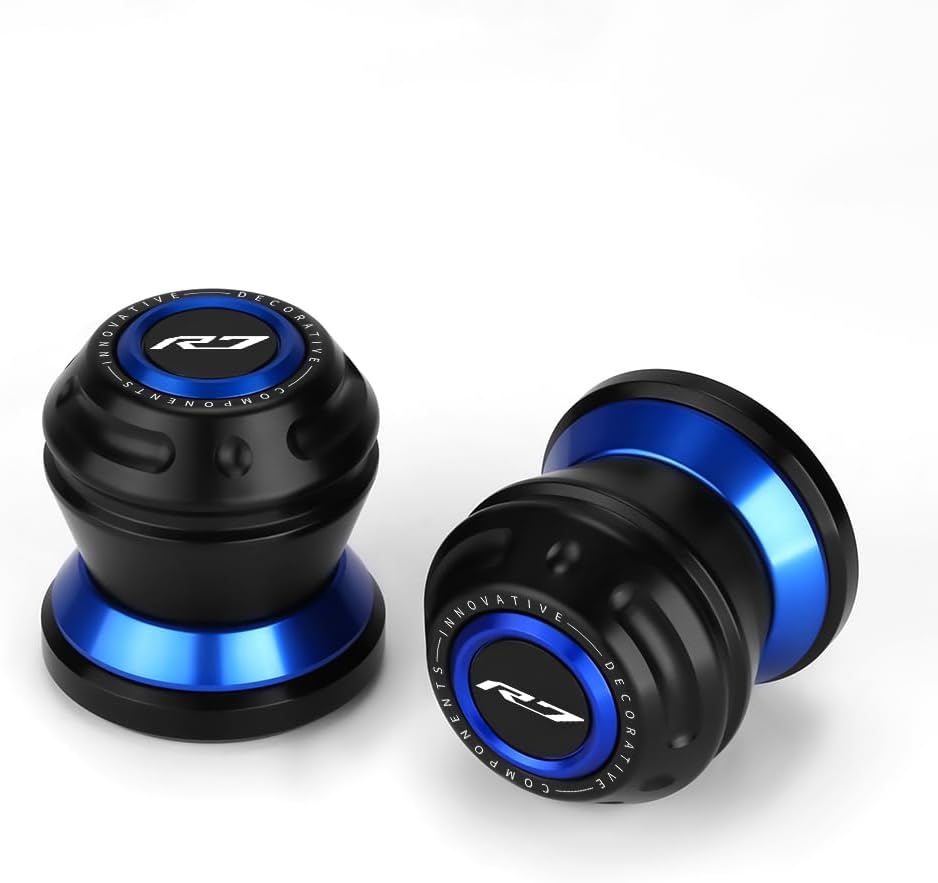 Mokiton Motorcycle Rear Wheel Axle Fork Slider Crash Protector Compatible with YAMAHA R7 YZFR7 YZF-R7 2022 2023 2024 2025 | YZF R7 Accessories (Blue) image number 6