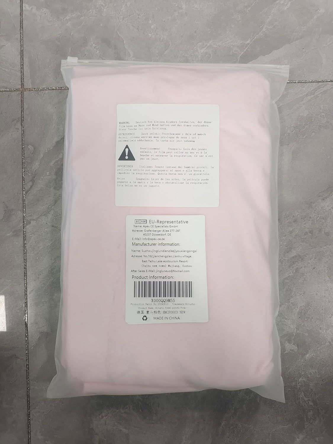 Hiturbo Microfiber Surf Poncho, Wetsuit Changing Bath Robe, Quick Dry Pool Swim Beach Towel with Hood (Pink)