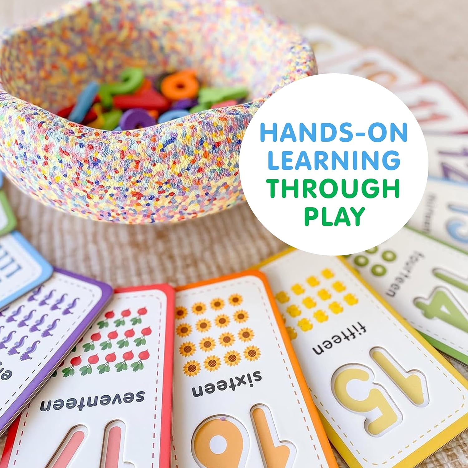 Curious Columbus Toddler Flash Cards &ndash; Jumbo Number Flashcards with Magnetic Numbers and Fractions &ndash; Maths Learning Games for Preschool, School and Homeschool Activities image number 5