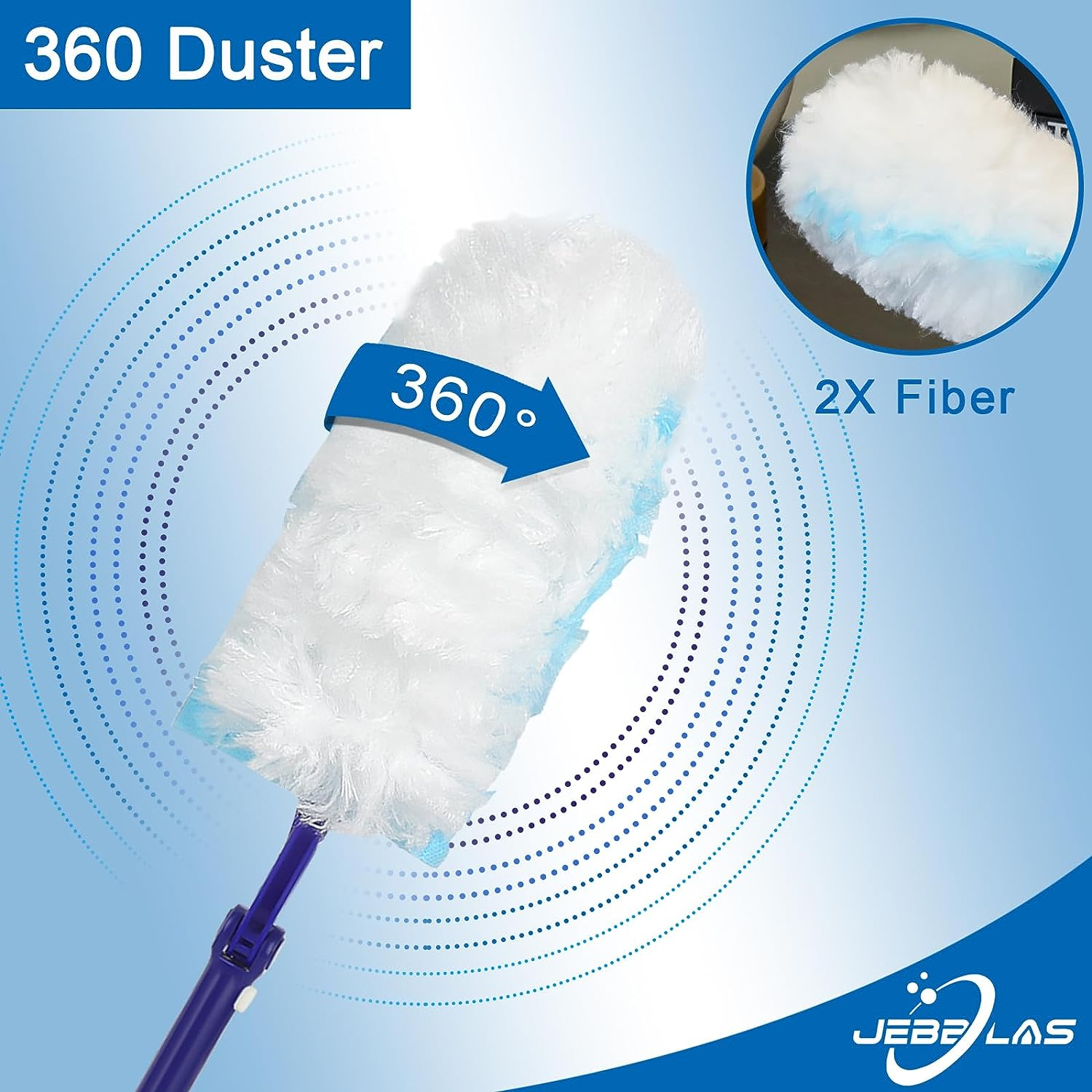 JEBBLAS Heavy Duty Duster Refills, 360 Degree Dusters Refills, Heavy Duty Electrostatic Duster Head, Total 30 Count image number 4