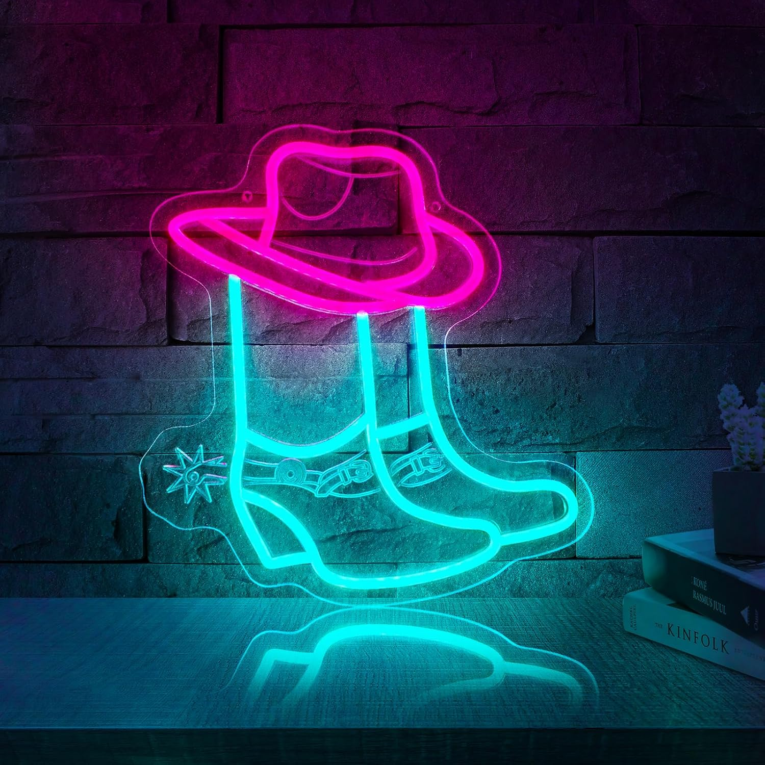 Neon Lights for Wall Decor - This Is My Happy Place Neon Signs for Teen Girls Bedroom Decor, Led Sign for Wall Decor, Nightstand Light, Dimmable Switch USB Power, Adhesive Hook Included