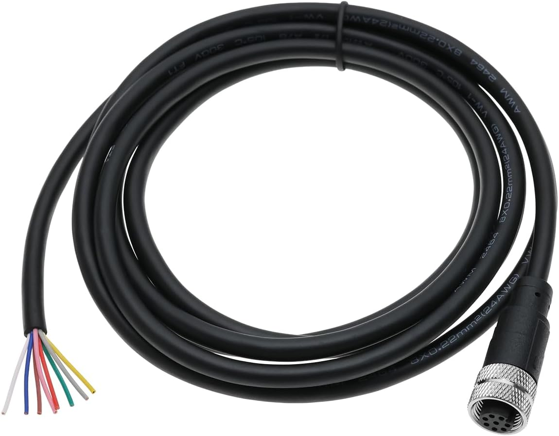 YINETTECH 8 Pin M12 Sensor Connector Straight Aviation Cable Female to Female Aviation Socket Waterproof Electrical Cable for Industrial Automation Control image number 5