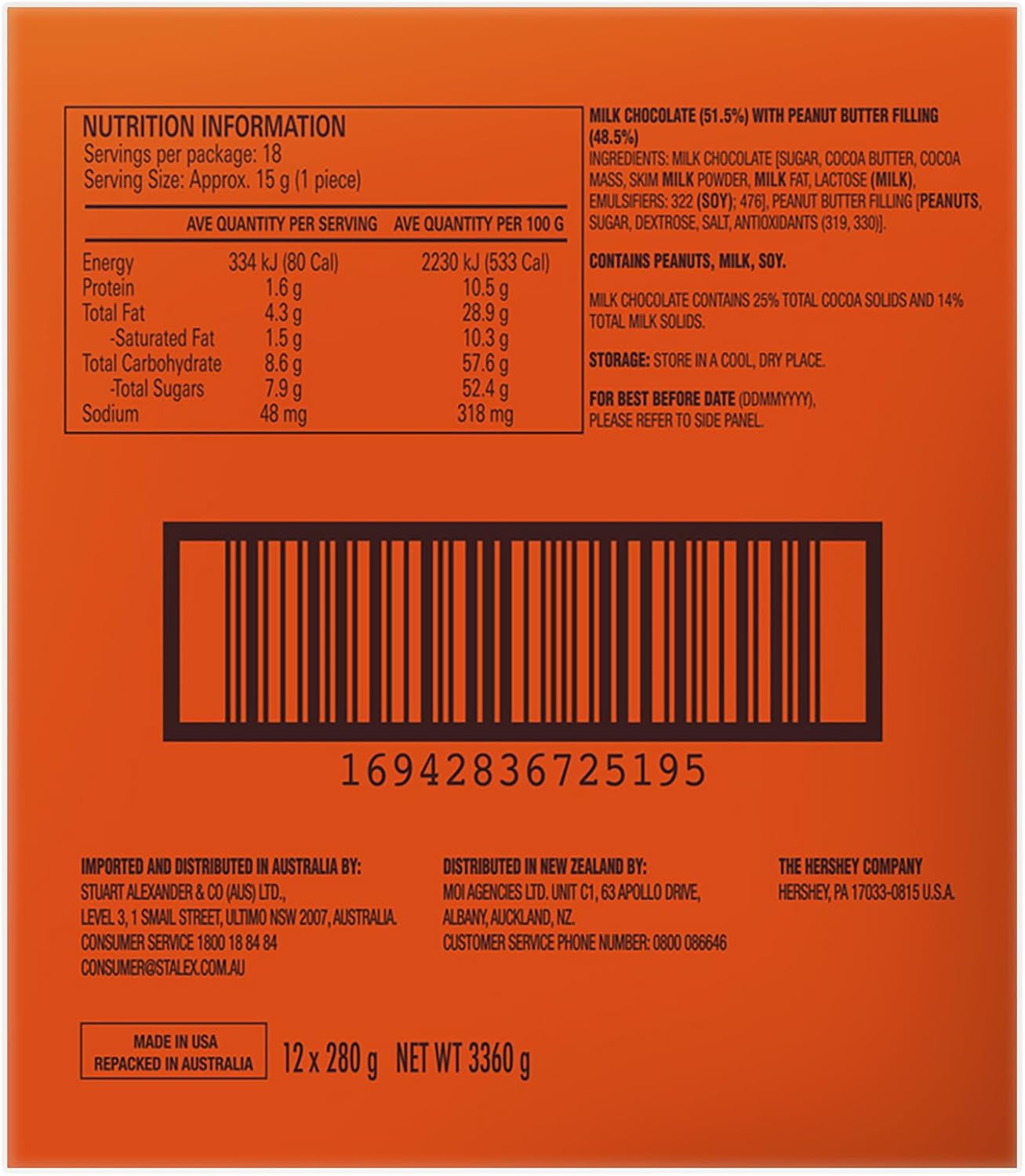 Reese'S Peanut Butter Cups Snack Size 280 G image number 4