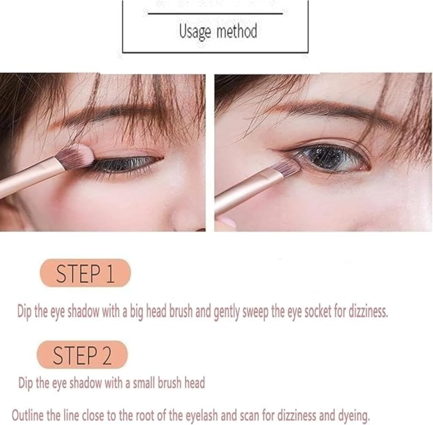 CKONXE 5Pcs Eyeshadow Smudge Brush,2 in 1 Double Ended Concealer Brush,Soft Firm Pointed Foundation Applicator for Concealer Eyebrows Eyeliner, Reusable,Multifunctional Makeup Tool, Gold image number 3