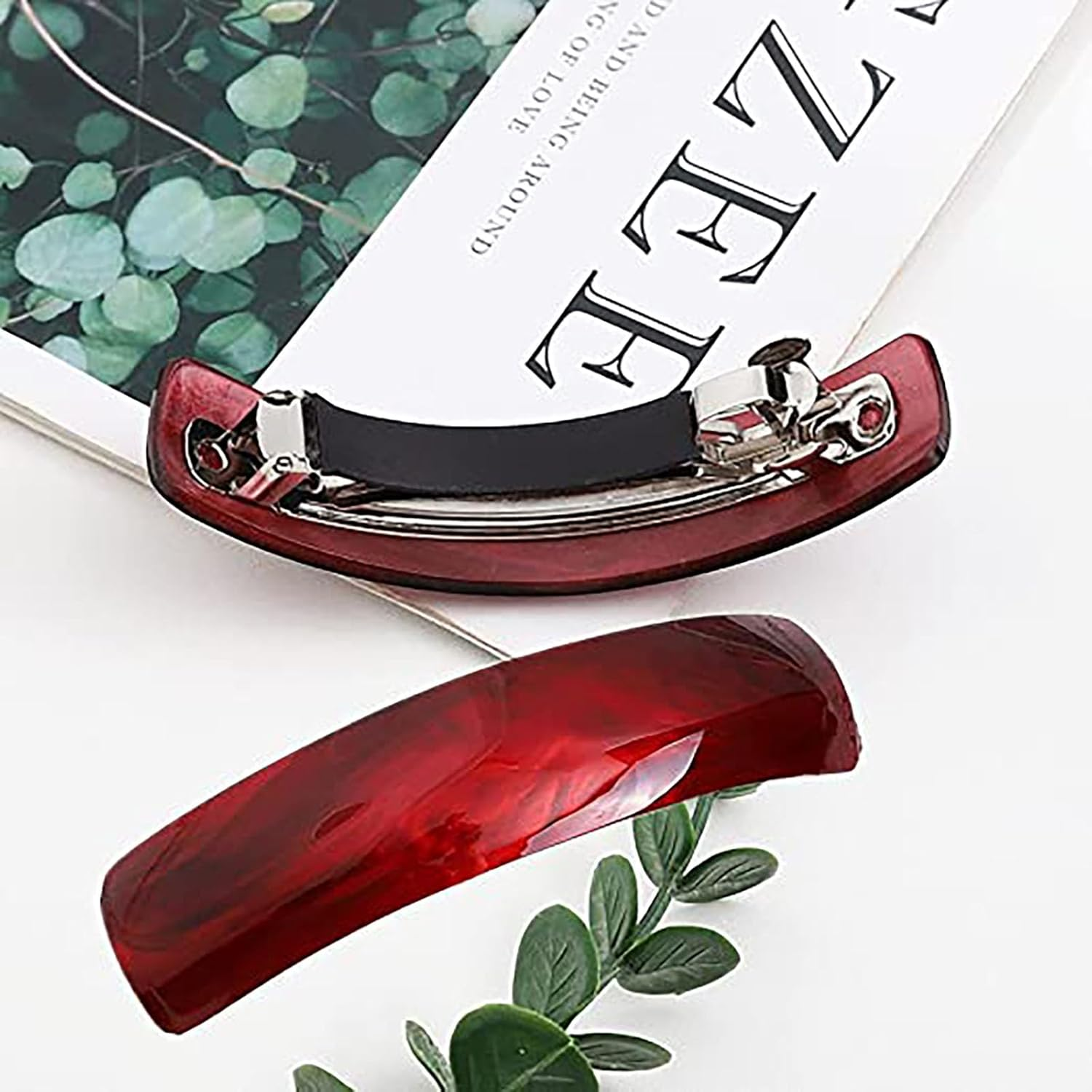 QYINXIU 6 Pieces Retro Acrylic Hair Clips, Hair Barrettes for Women, 6 Pieces Retro Large Hair Clips, Womens Hair Accessories, Hair Clasps, Small Hair Clips for Women image number 5