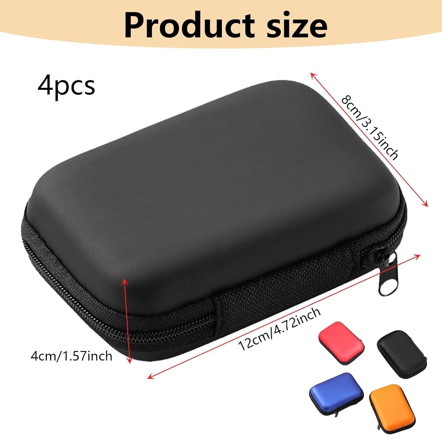 4 Pcs Playing Card Case, Card Game Case, Card Case, Playing Cards Case, Carry Case, Playing Card Bag for on the Go, Durable and Portable Storage Box, for Standard Size image number 2
