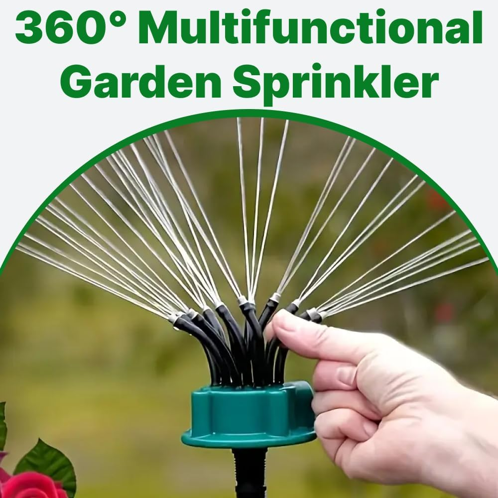 360&deg; Multifunctional Automatic Garden Sprinkler &ndash; Adjustable Rotating Watering Nozzle for Lawn, Garden & Agricultural Irrigation