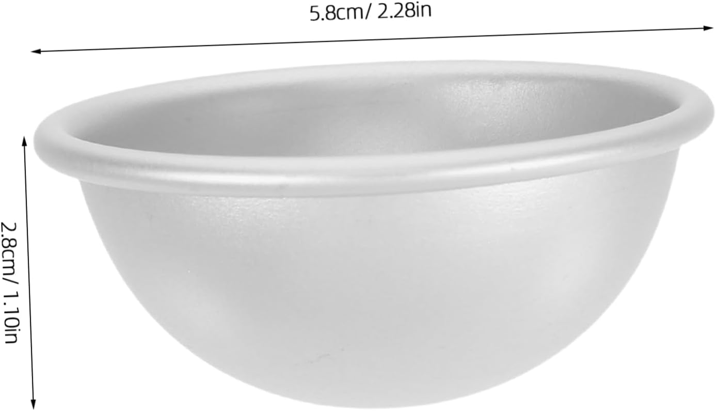12Pcs Aluminum Bath Salt Molds Semicircular Ball Moulds DIY Bath Bomb Molds
