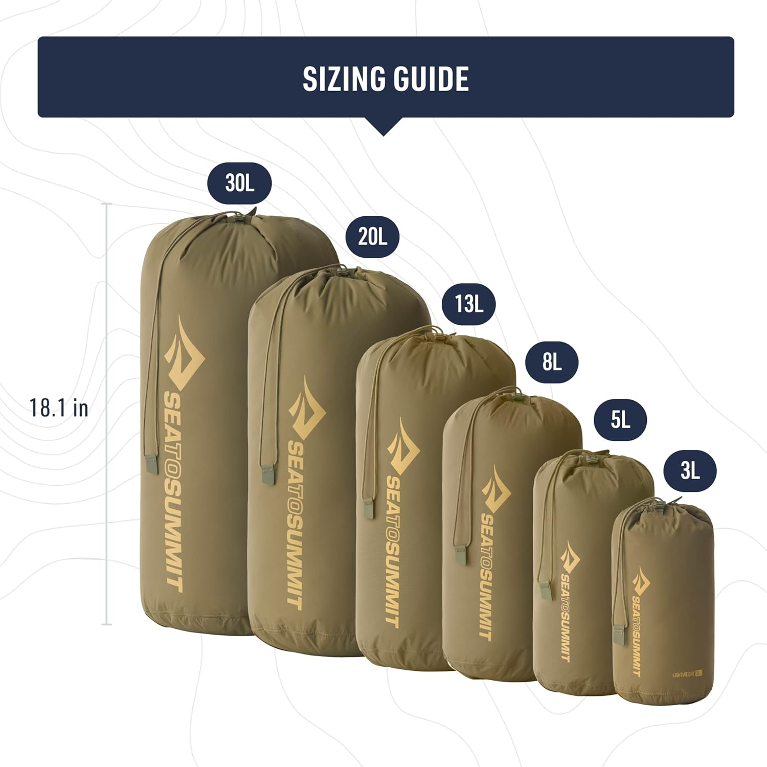 Sea to Summit Lightweight Stuff Sack, Durable Outdoor and Travel Storage image number 3