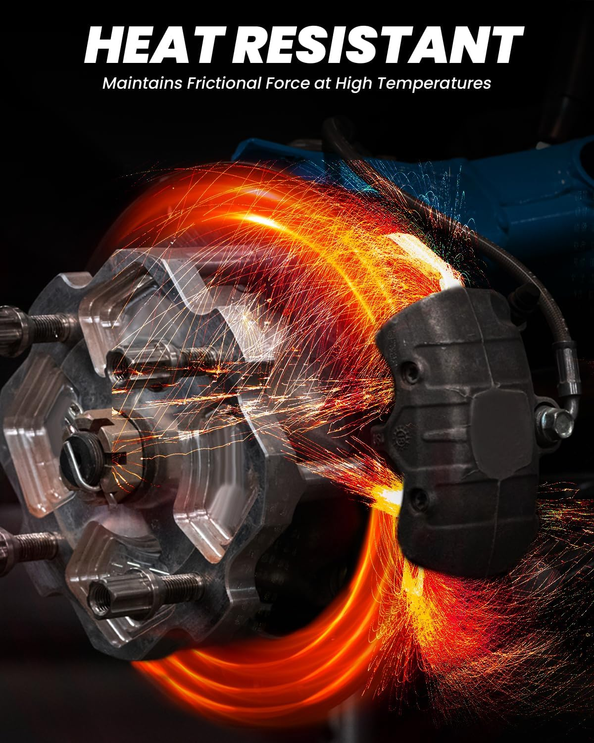 Sintered Brake Pads for Can-Am Maverick X3 & X3 Max 4X4 XRS DPS 2017-2024,2019-2021 Maverick Trail 800 1000 Sport 1000 EFI MAX 1000R Turbo R Traxter T HD5 HD8 HD10, High Braking Performance image number 1