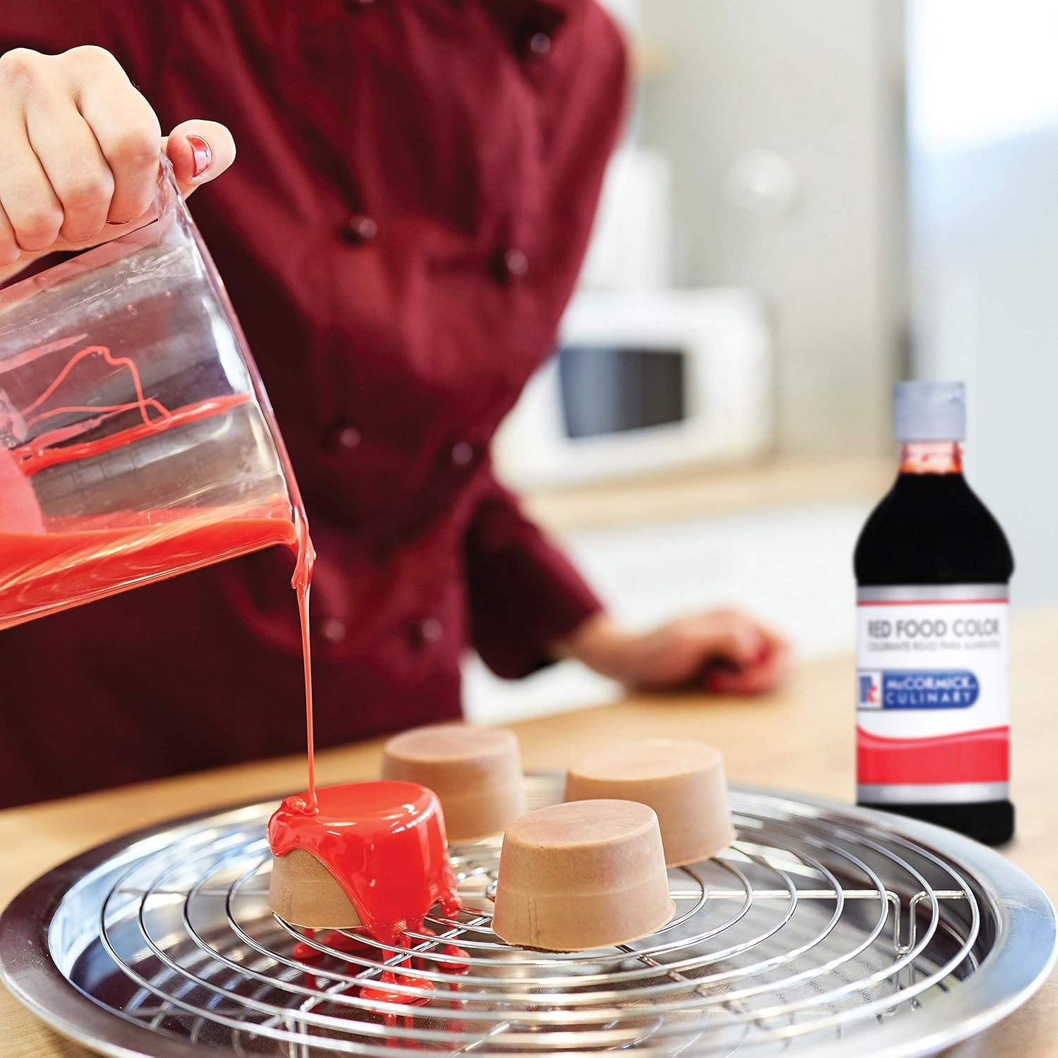 Mccormick Culinary Red Food Color, 16 Fl Oz, Premium Quality, Consistent Color, Perfect for Valentine'S Cupcakes, Easter Eggs, Red Velvet Desserts and More image number 1