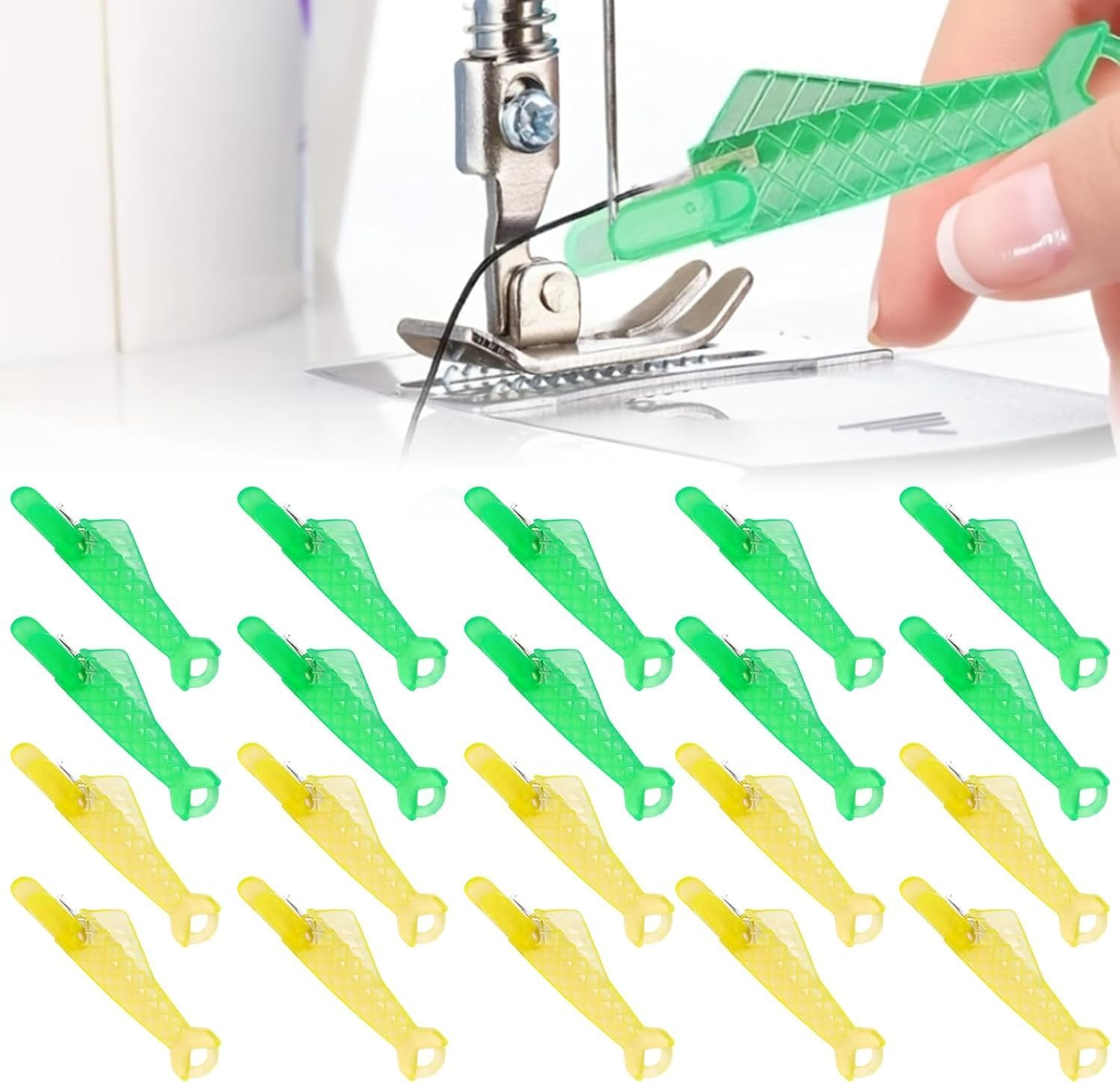 Fish Mouth Sewing Machine Needle Threader, 20Pcs Quick Sewing Machine Loop Fish Type Needle Threaders,Quick Sewing Machine Loop Needle Threaders Fish Type,Fish Type Needle Threader for Sewing, Large image number 3