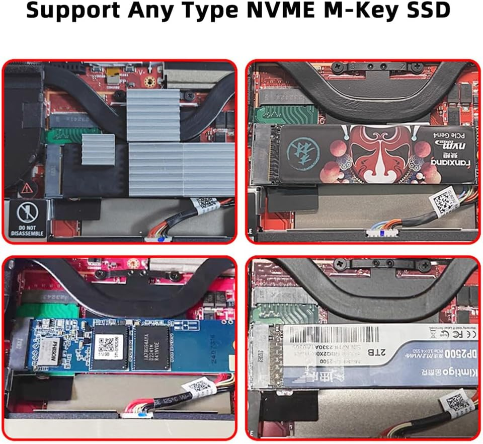 Cablecc M-Key 22X30Mm NVME to 22X80Mm Extension Angled SSD Upgrade Adapter Compatible with ROG Ally Gaming image number 3