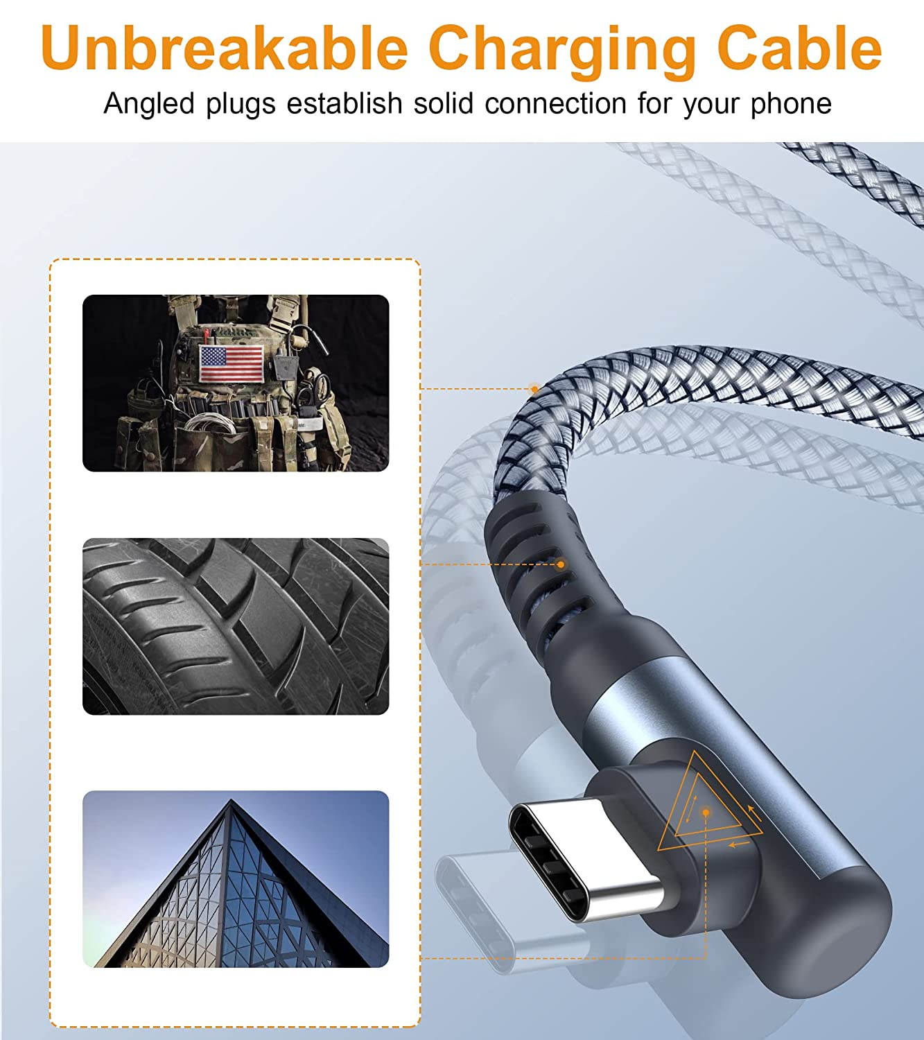 Sweguard USB Type C Charger Cable Right Angle [2-Pack,2M] Iphone 17 Charger Nylon Braided Cord for Iphone 17 16 15 Pro Max Air Plus, Samsung Galaxy S25 S24 S23 S22 S21 S20 S10 S9 S8 Note Pixel LG Moto image number 5