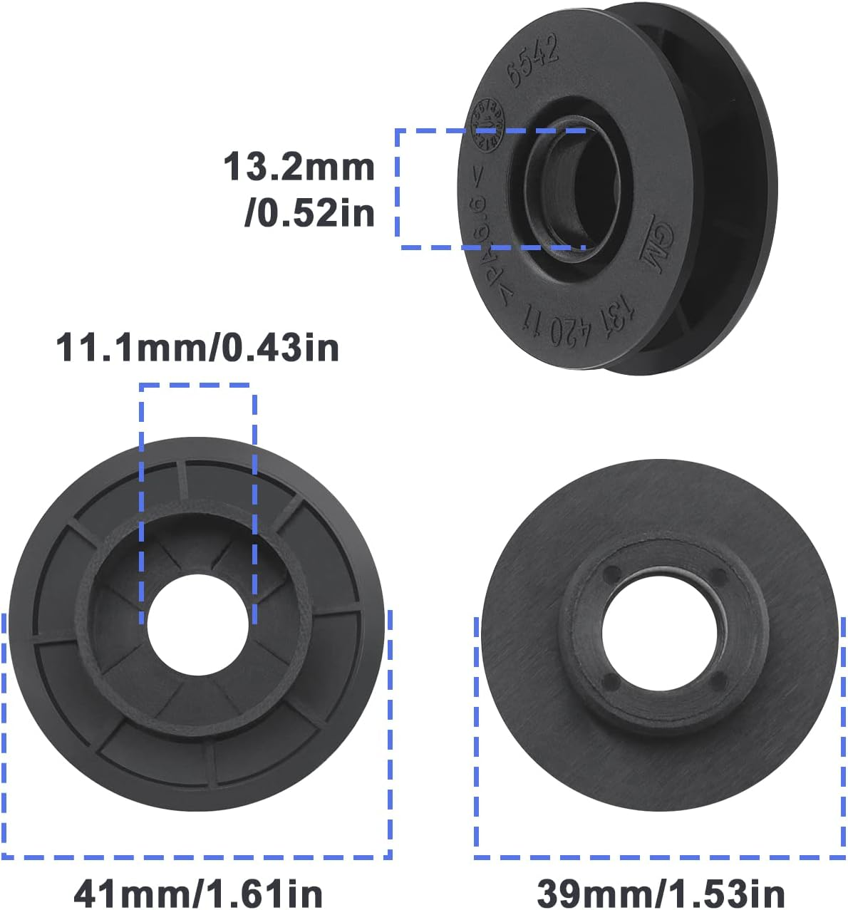 Emagtech 8PCS Car Floor Mat Clips 13142011 13142012 Carpet Anti-Slip Buckle Plastic Fastener Clip round Fixing Grip Clamps Mounting Retainer Black