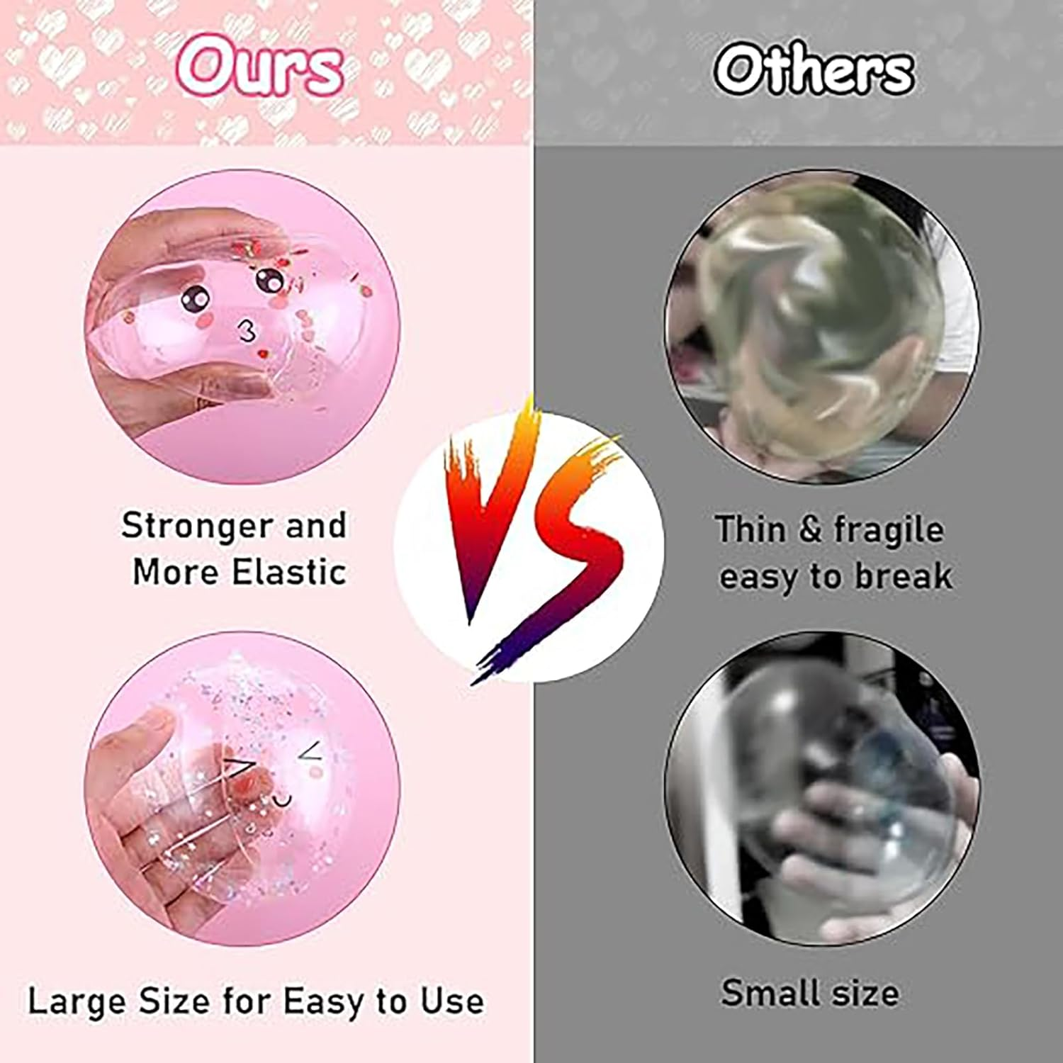 Nano Bubble Tape Kit,2 Roll Nano Tape Bubble,Double Sided Tape Elastic Nano Tape Bubble DIY Craft Kit for Girls, Boys, Kids Party Favors and Novelty Toys(Pink) image number 2