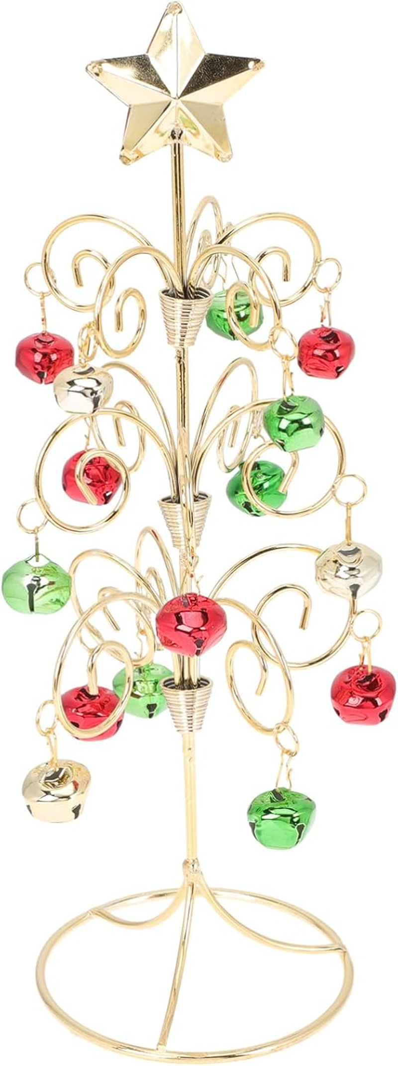 Mini Metal Christmas Tree Iron Xmas Tree Ornament Adornment Red Green Gold for Living Window Shop Window
