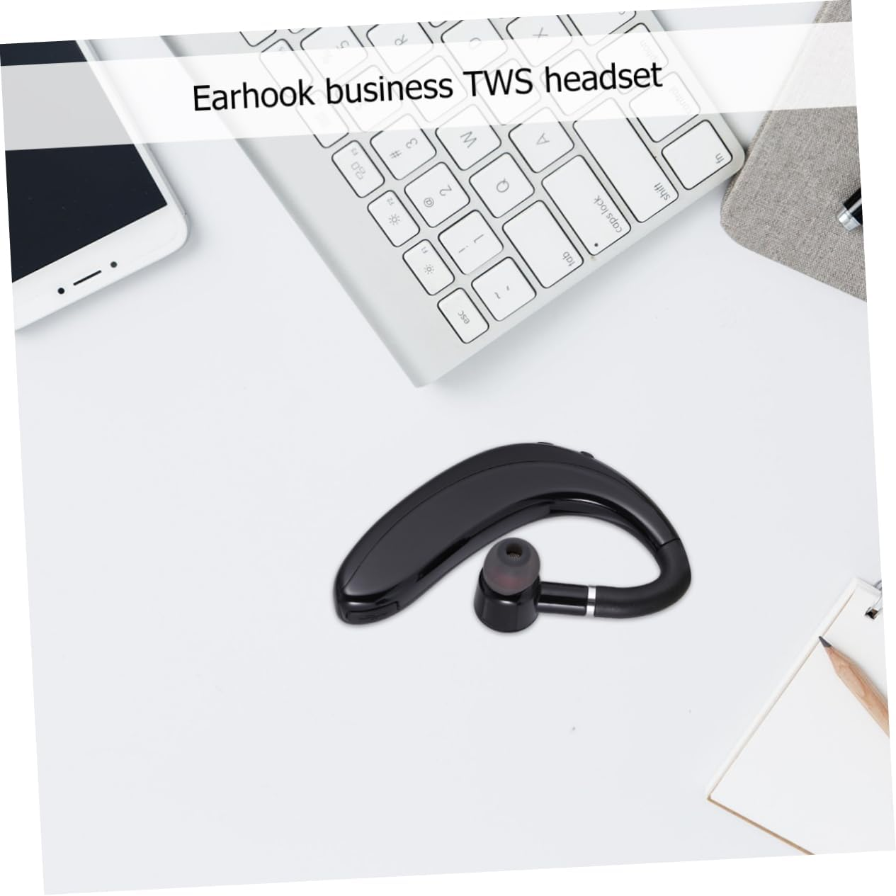 OSALADI Wireless Earphone Headset S109 One-Side Earpiece Long Battery Life Business Driving Earphone Workout Wireless Earbud Black for Active Use image number 4