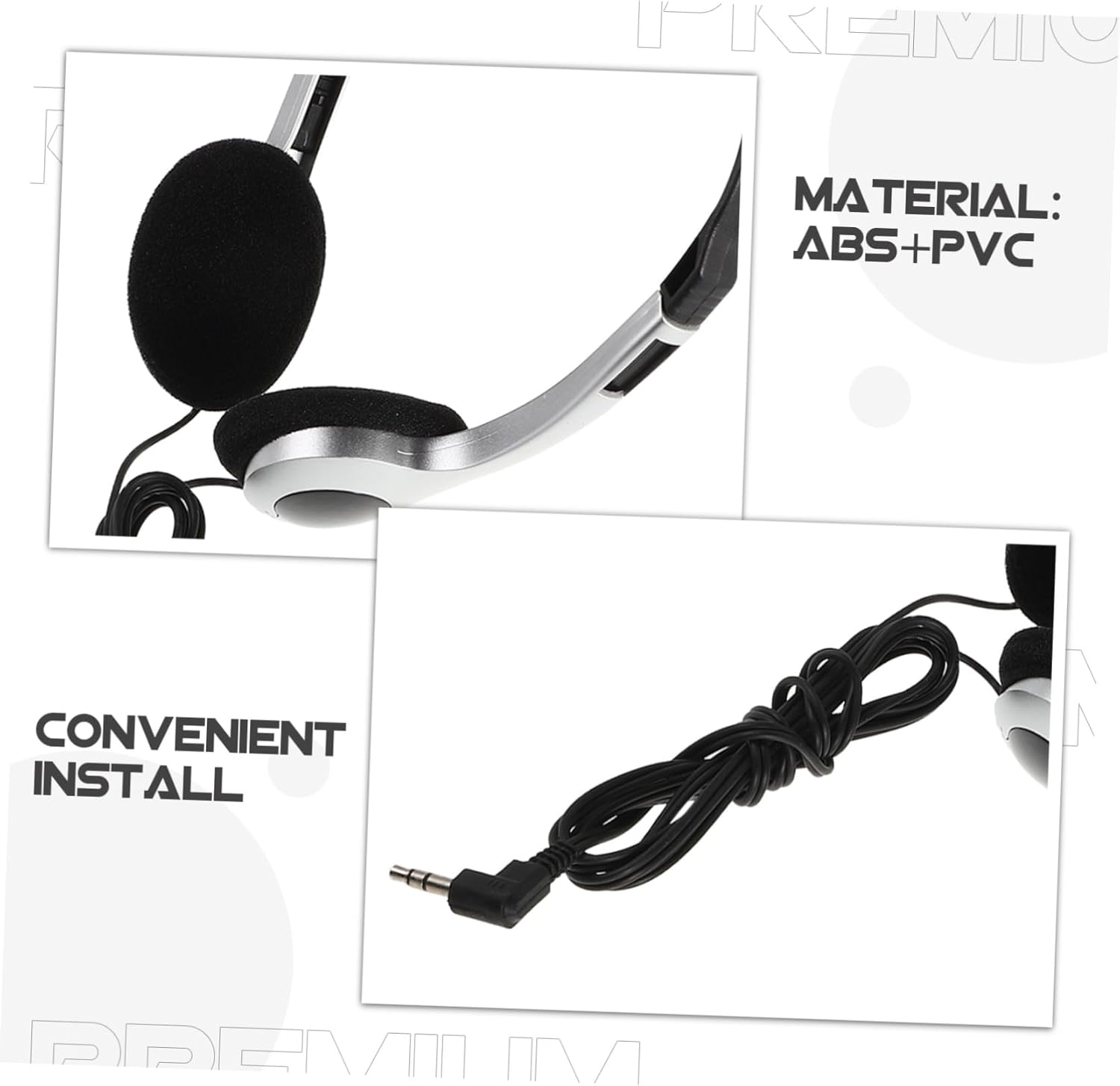 UKCOCO Retro Headphones for Phone Calls and Gaming Wired Design USB C Adapter Lightweight and Comfortable for Classroom Travel Use