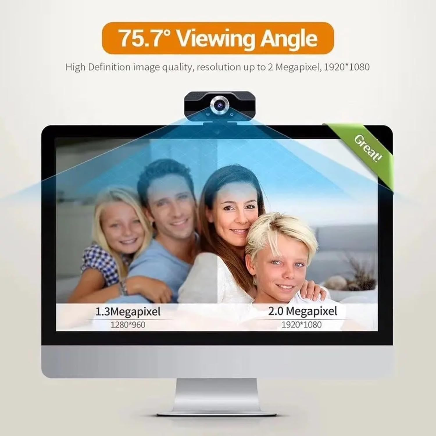 1080P Webcam with Microphone Cheap Gaming Camera with Microphone, HD Webcam HD 1080P Autofocus Webcam USB with Microphone for Laptop PC for Online Classes Conference Video Calling Streaming Webcams