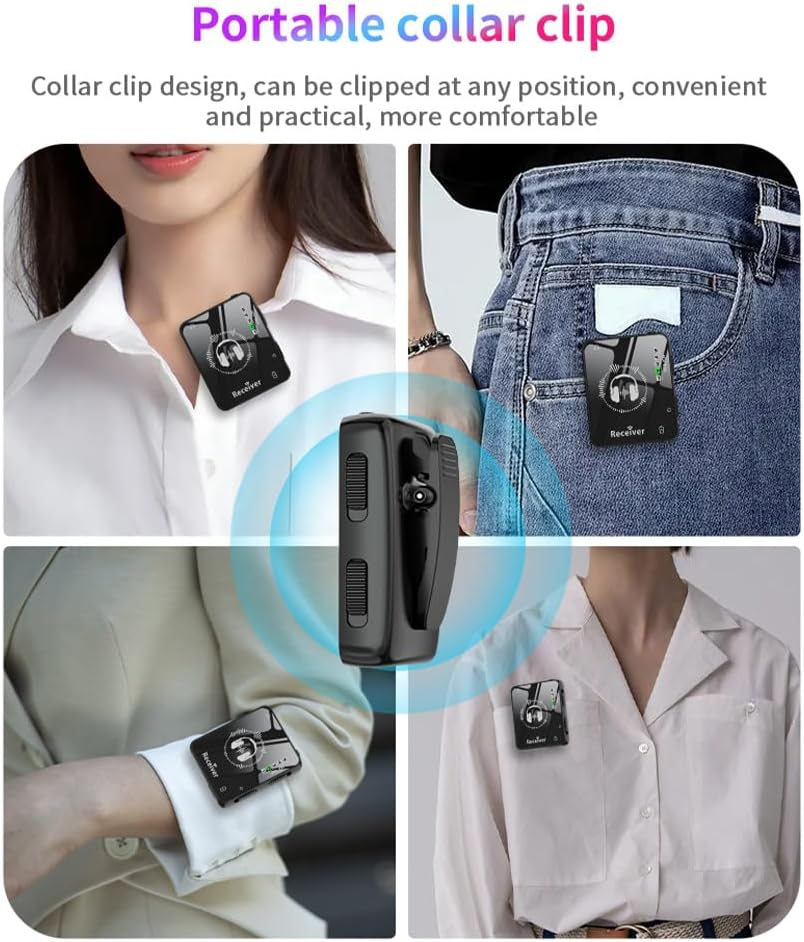 SENECESLI Rechargeable Wireless In-Ear Monitor System Low Latency 2.4Ghz In-Ear Monitor System Suitable for Studio Band Rehearsal Live Performance, 1 Transmitter 1 Receiver Package Included