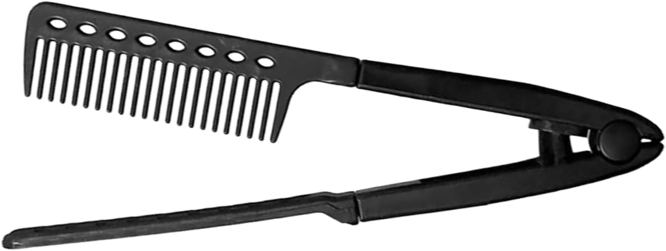 Wezalget Women Hair Straightening Comb | V Type Hair Straightening Comb for Flat Iron - Non-Slip Wet Dry Hairdressing Equipment for Ladies Girls Home Salon Hotel Dorm Business Trips