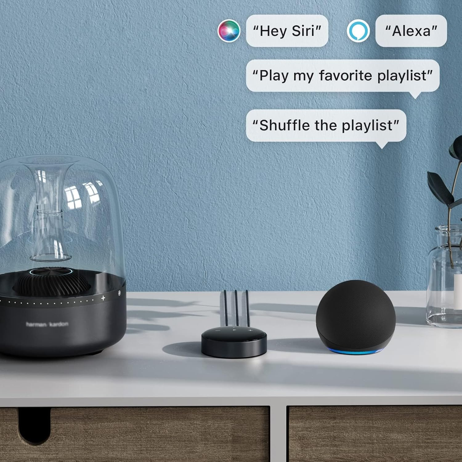 Wiim Mini Airplay 2 Wireless Audio Streamer, Multiroom Stereo, Preamplifier, Works with Alexa and Siri Voice Assistants, Stream Hi-Res Audio from Amazon Music, Tidal and More image number 1