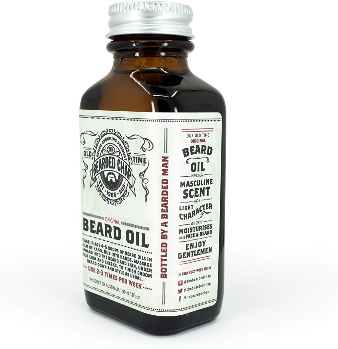 The Bearded Chap Original Beard Oil, 89 Milliliters