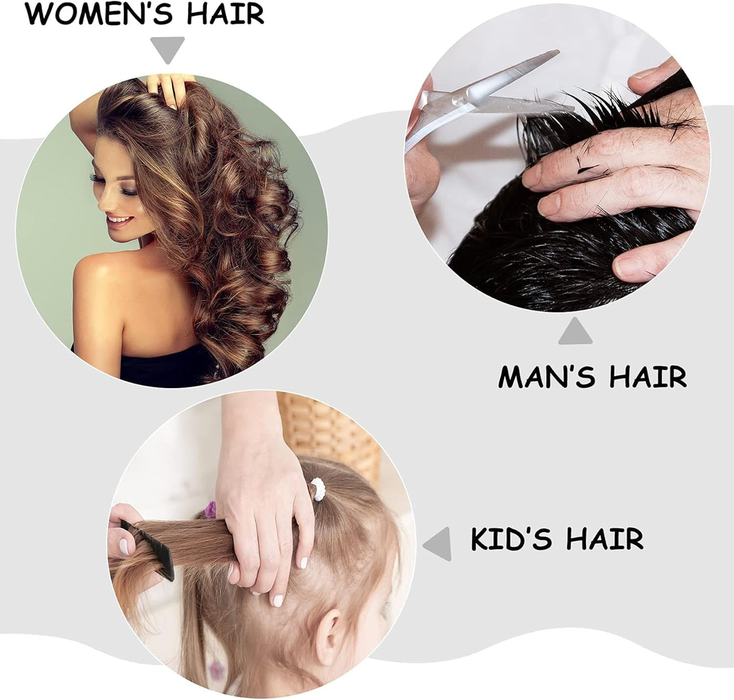 3Pcs Portable Foldable Brush Comb, Travel Hair Comb Mini Pocket Comb Double Headed Hair Brush Plastic Folding Comb Massage Head Brush for Men Women (Black) image number 4