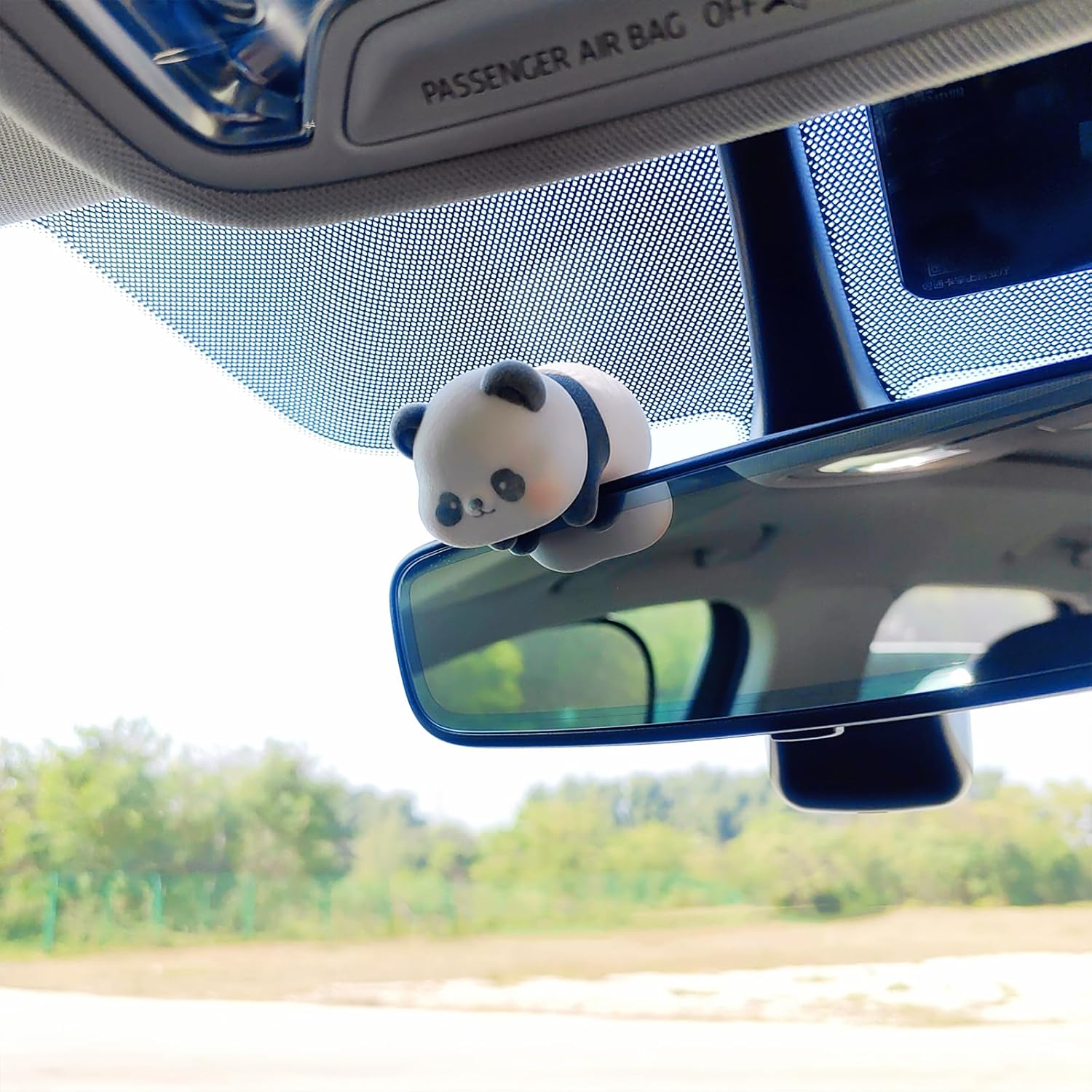 Cute Furry Animal Rear View Mirror Accessories, Car Dashboard Ornament Center Screen Decoration Rearview Mirror Charm, Car Accessories Interior Decor for Women/Men image number 2