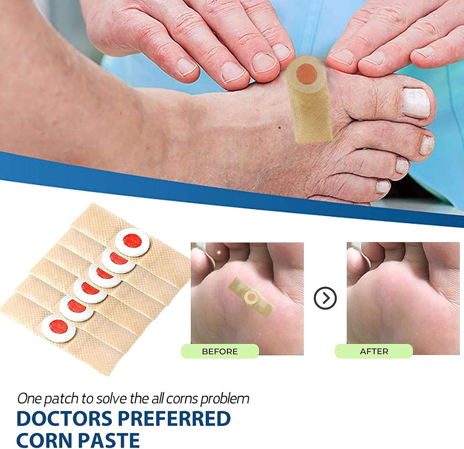 Reppkyh 24 Pieces Corn Removers for Feet, Corn Removers for Toe, Foot Corn-Toe Corn-Callus Removal, Corn Remover Feet image number 3