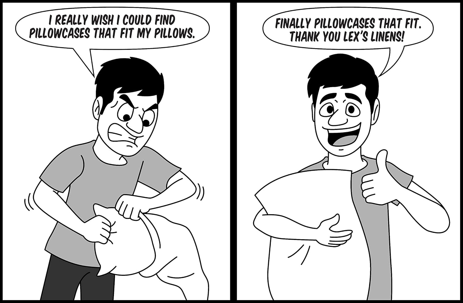 Lex&rsquo;S Linens Extra Large Pillowcases &ndash; Grey Polycotton Bed Pillow Cover Pair 22&Prime; &times; 31&Prime; (55 &times; 78 Cm) &ndash; Soft, Durable & Easy Care image number 1