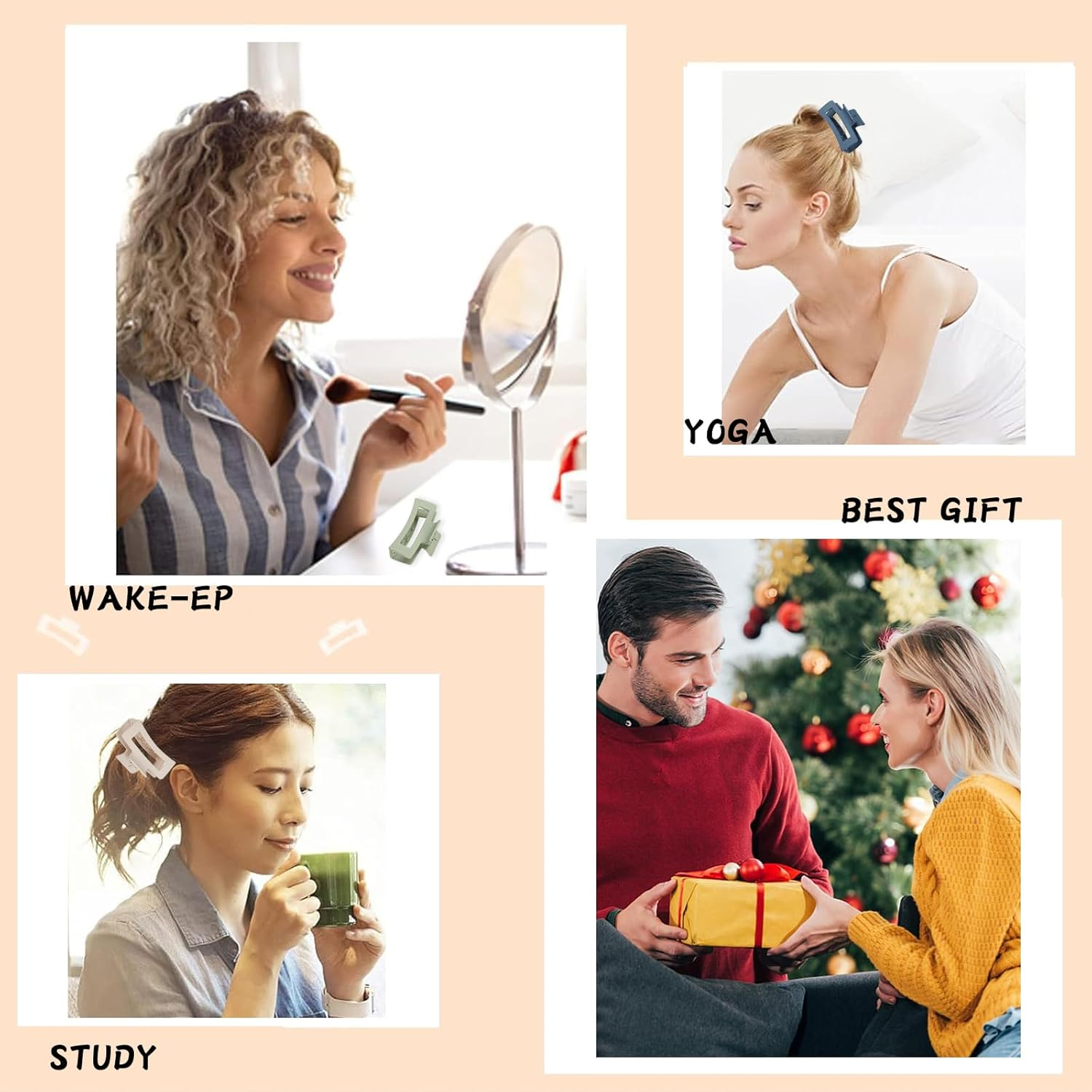 WUERKIYA Premium Women'S Hair Clips Set - Versatile Hair Clips for Thin to Thick Hair - Stylish and Practical Hair Accessories image number 3