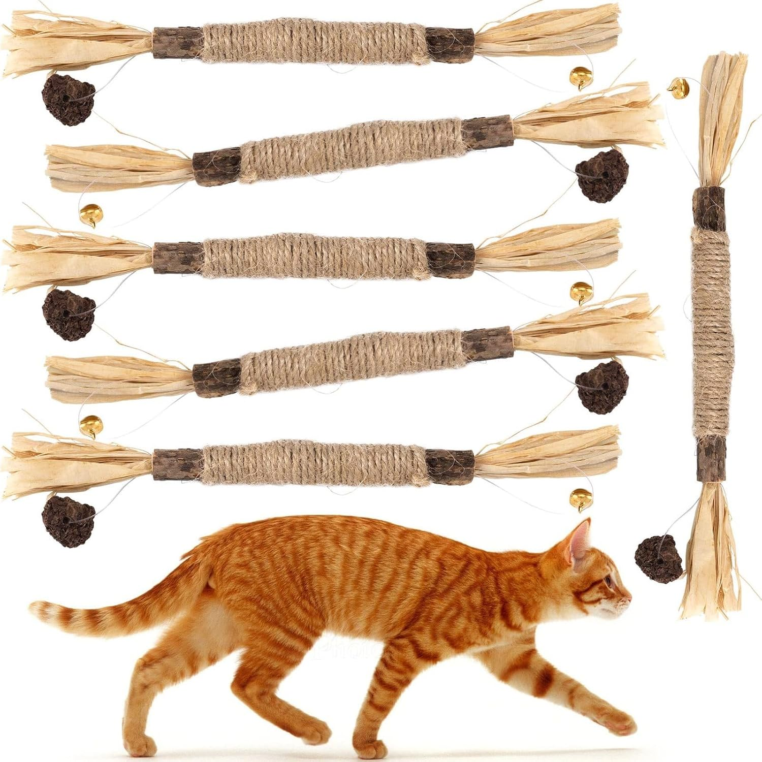 Natural Silvervine Stick Cat Chew Toy - Safe and Fun Dental Treat for Cats/206 image number 6