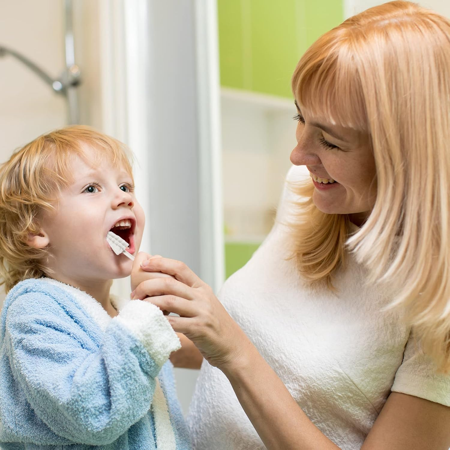 Tondiamo 100 Pcs Baby Tongue Cleaner Toothbrush Baby Oral Cleaner with 3 Pieces Finger Toothbrush for Newborn Mouth Oral Cleaning Infant for 0-36 Months