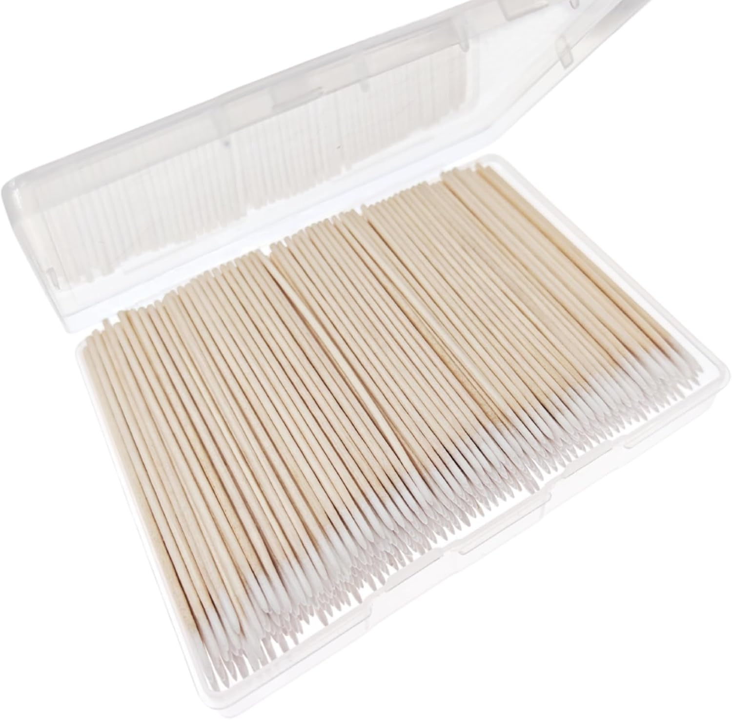 400Pcs Pointed Cotton Swabs, 4 Inch Precision Microblading Cotton Swab Cotton Sticks Applicator for Eyebrow Tattoo Beauty Make-Up Nail Clean, Wood Handle Pointed Tip Head image number 6