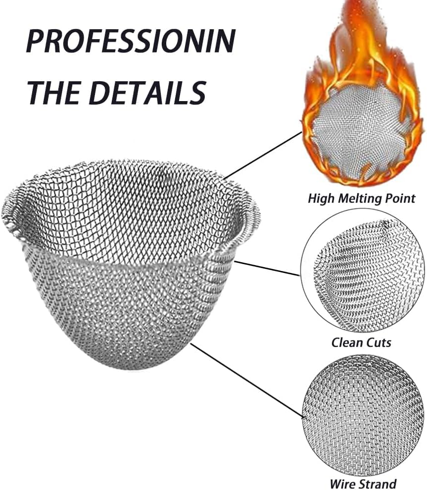 Stainless Steel Mesh Clean Screens with Tapered Design, 70Pcs Tapered Stainless Steel Filters Pipe Screens, Adjustable Tapered Design Screens Filters for Pipes Bowls image number 4